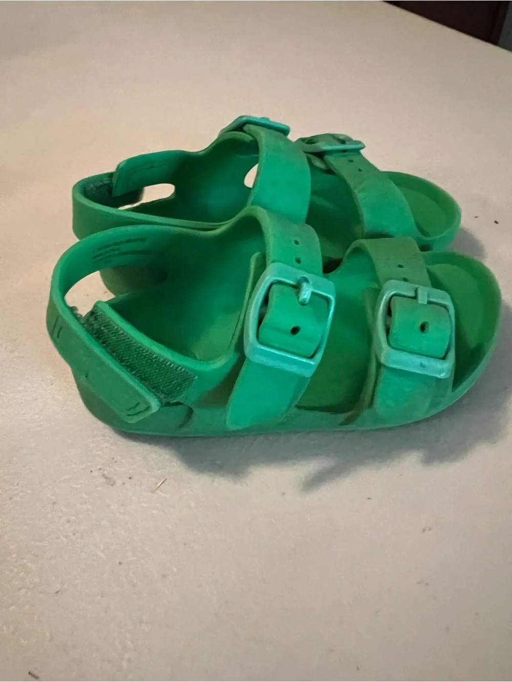 Target Kids Green Double-Buckle Sandals with Back Strap